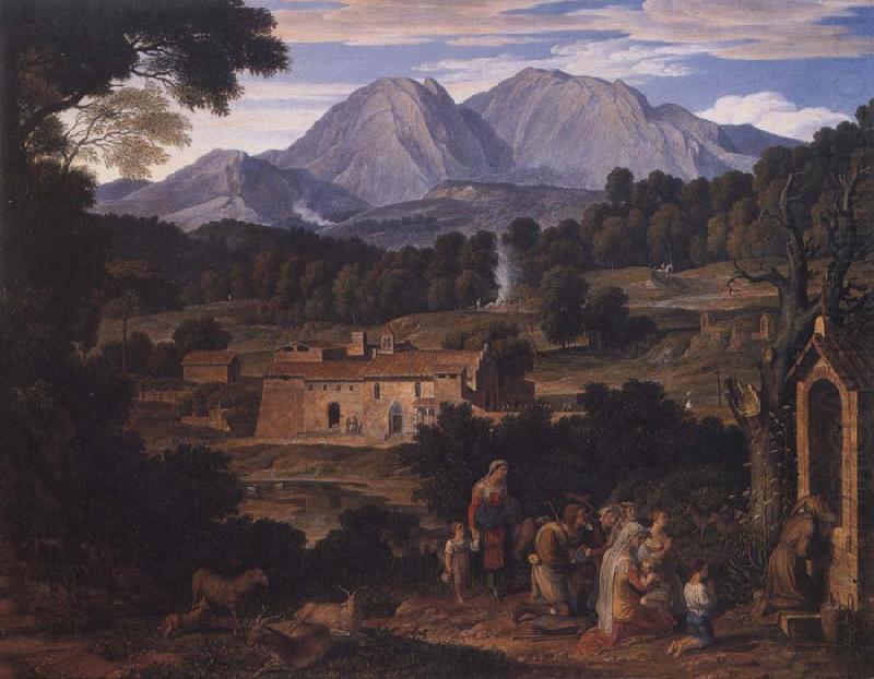 Joseph Anton Koch Monastery of San Francesco di Civitella china oil painting image